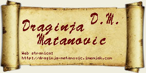 Draginja Matanović vizit kartica